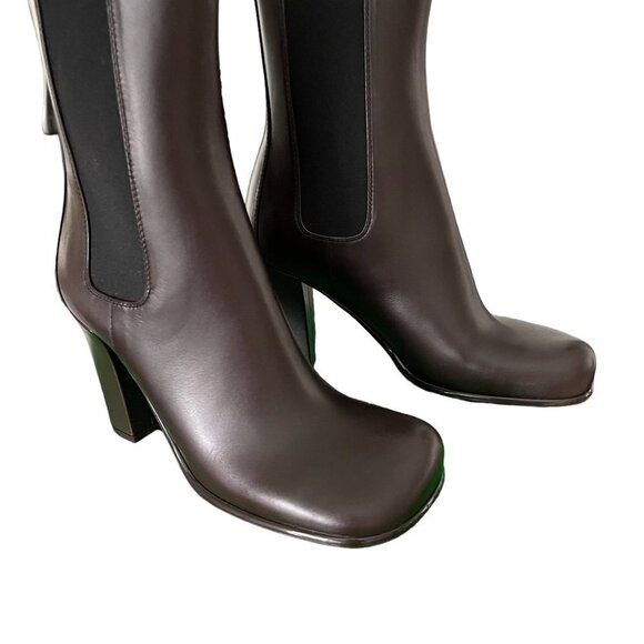 BOTTEGA VENETA 677271 Women's Brown Leather Storm Ankle Boots, 36.5 37.5 39.5 - Picture 1 of 12